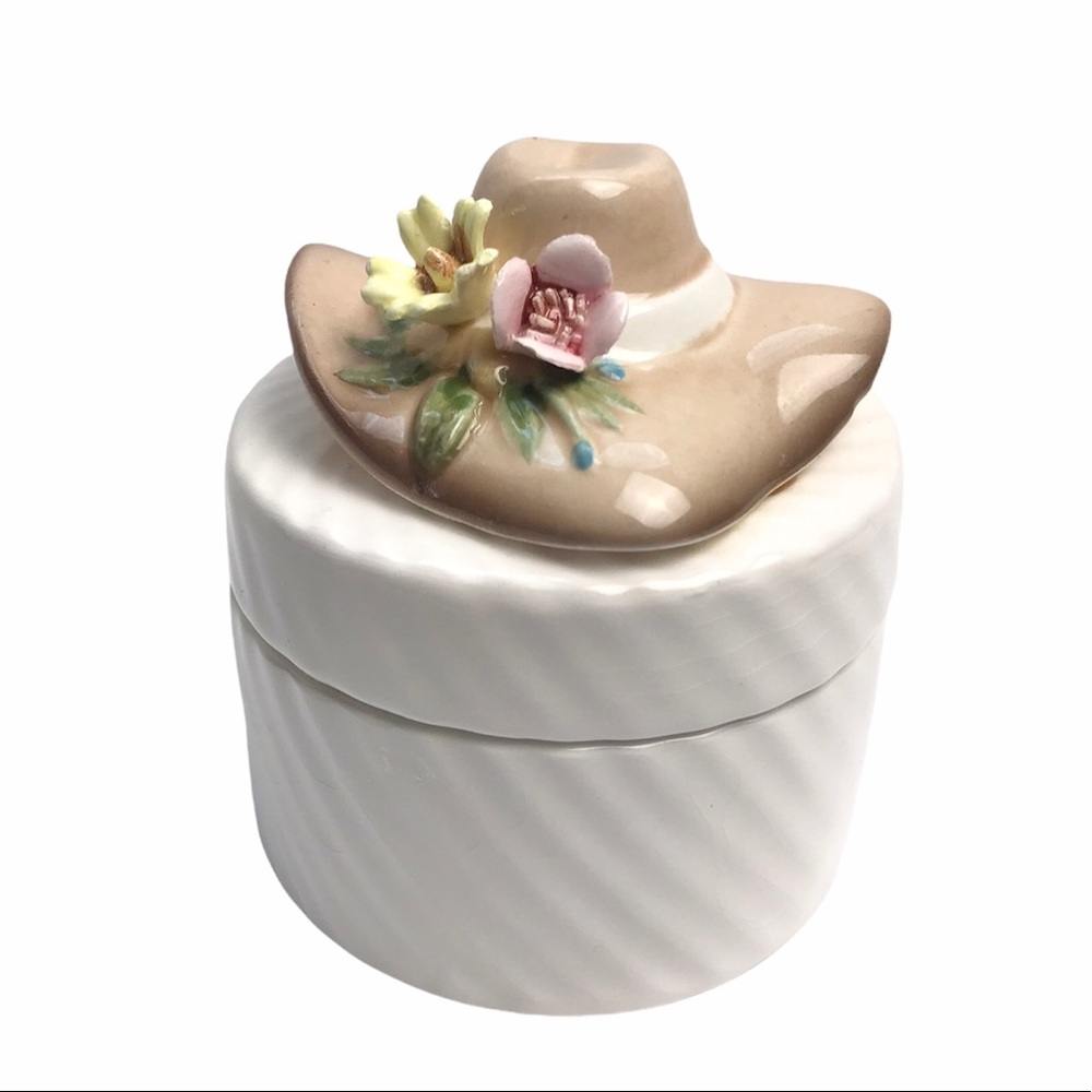 Vintage Fitz‎ and Floyd Hat Lid Trinket Jewelry Box